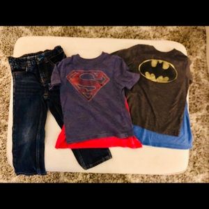 Old Navy/Lee Jeans Batman/Superman sz 3t bundle